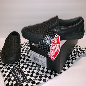 black quilted vans